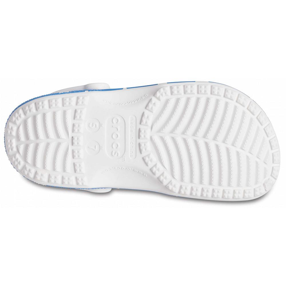 Blue Men's Crocs Classic American Flag Clogs | NZ 0795GSOL